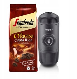 Podróżny ekspres Nanopresso kawa mielona Segafredo Le Origini