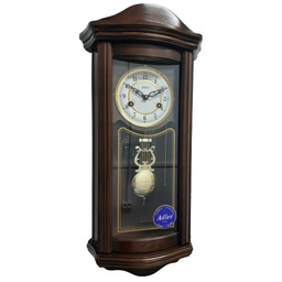 Zegar drewniany mechaniczny ścienny z wahadłem Adler 11017