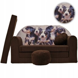 Sofa dla dzieci Kanapa Rozkładana Mała Mini Miękka
