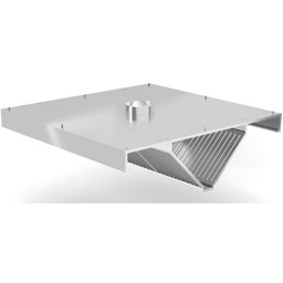 Polgast Okap centralny skośny 2100x1500 mm I Stal