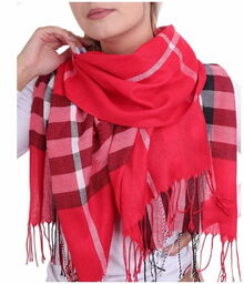 Stylion Czerwony Ciepły Cashmere szalik damski angielska krata