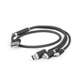 Gembird USB 3w1 do ładowania (Lightning, microUSB, USB-C)