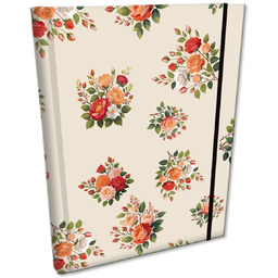 Notes B6 Kratka Z Gumką Soft Touch Róże