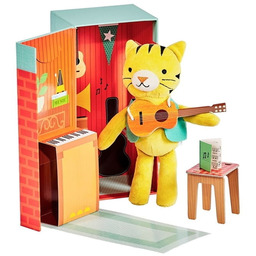 Petit Collage, Zestaw przytulanka w pudełku, Tygrys