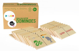 Drewniane domino English Eater 110191-Pilch, zabawki edukacyjne