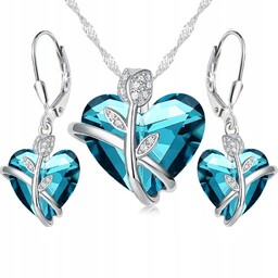 KOMPLET BIŻUTERII SREBRNEJ SWAROVSKI 925
