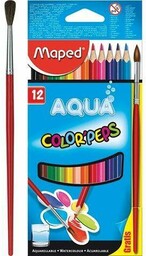 Kredki ołówkowe Maped Aqua Colorpeps akwarelowe 12 kolorów