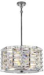 Lampa kryształowa wisząca Shoal polerowany nikiel SHOAL-4P -