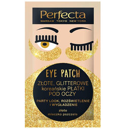 Perfecta, koreańskie płatki pod oczy, złote, glitterowe, 2