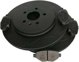 Tylne klocki + NACINANE tarcze hamulcowe 345mm Ford