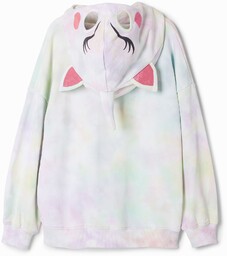 Bluza z motywem jednorożca z efektem tie-dye