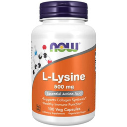 NOW Foods L-Lizyna 500 mg Kaps Wegańskie