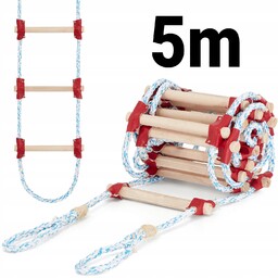 Drabina sznurowa linowa na dach Atestowana 5m dekarska