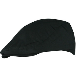 Kaszkiet Czarny, Jesienno-Zimowy, Ocieplany, z Gumką, Pikowana Podszewka