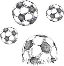 Naklejka piłka nożna zestaw mundial z piłką