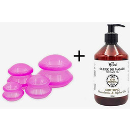 Zestaw stop cellulit : 4 bańki silikonowe +