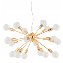 Złota loftowa lampa wisząca Theo gwiazda