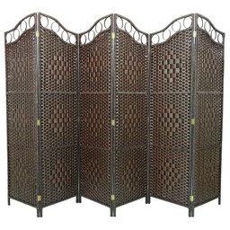 Parawan pokojowy dekoracyjny kotara 6 skrzydeł 180x300 brąz