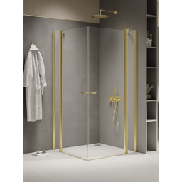 Złota kabina kwadratowa 100x100 K-1889 New Soleo Light