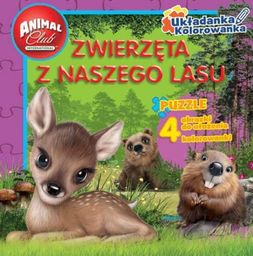 Animal Club Układanka Kolorowanka Zwierzęta z naszego lasu