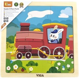 VIGA Puzzle Na podkładce: Pociąg 44631 (9 elementów)