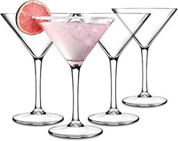 Zestaw 4 kieliszków do Martini, 220 ml, koktajlowe,
