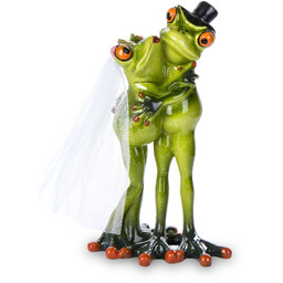 Figurka dekoracyjna żaba żabki młoda para 16,5x9 131150