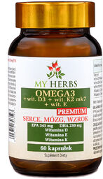 My Herbs Omega 3 z witaminami D3, K2
