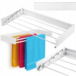 Suszarka Ścienna Na Pranie Wisząca Składana Metalowa 80CM