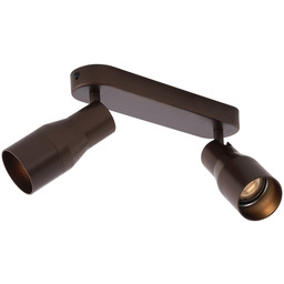 Okrągły reflektor sufitowy w kolorze ciemnego brązu GU10