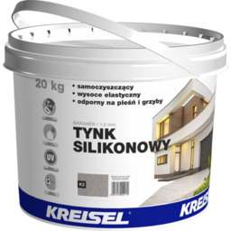 Tynk silikonowy baranek K2 jasno szary 20 kg