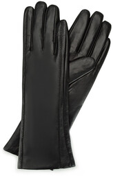 Ocieplane rękawiczki damskie ze skóry naturalnej czarne