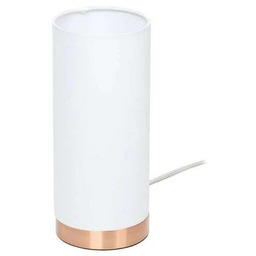 Lampa Stołowa Lindby, Ronja, ściemnialny, biały, sypialnia, tkanina