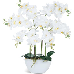 Ziwon Sztuczne kwiaty i rośliny orchidei w ceramicznej