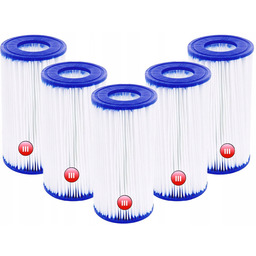 5x Filtr Do Pompy Basenu Bestway Filtry Wkład