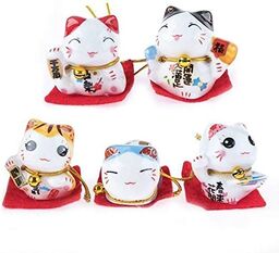 lachineuse Maneki Neko - 5 figurek japońskiego kota