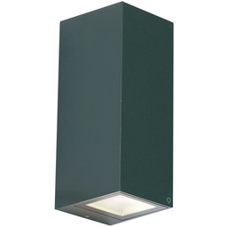 QAZQA Nowoczesny kinkiet ciemnozielony 2-punktowy GU10 70mm IP54