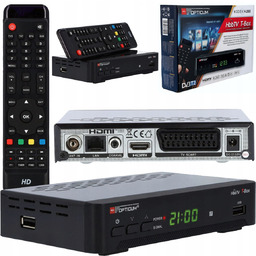 Tuner DVB-T2 HbbTV T-box Hevc H.265 Lan Hybrydowy