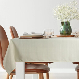 Obrus bożonarodzeniowy beżowy zdobiony złotą nicią OSB-194-1