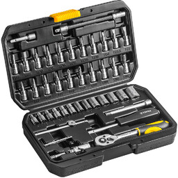 Klucze nasadowe 1/4", zestaw 46 szt.