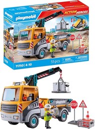 PLAYMOBIL Action Heroes Ciężarówka budowlana z dźwigiem Zabawka