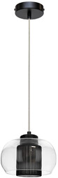 Lampa wisząca Cordia 1xE14 maks. 9W Czarny metal/Przezroczysty