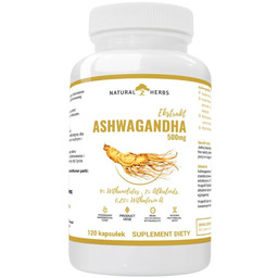 Ashwagandha 500 Mg 9% Witanoli+Leucyna 120 Kaps.
