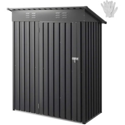 Metalowa altana ogrodowa z zamykanymi drzwiami, 1533x876x1815 mm