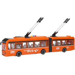 Trolejbus z otwieranymi drzwiami, dźwięki i światła