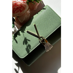 VALENTINO Mała zielona kopertówka Divina Pochette