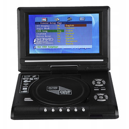 Przenośny Samochodowy Odtwarzacz DVD CD 7'' LCD Czarne