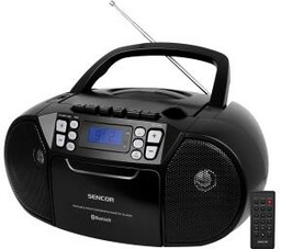 Sencor SPT 3907 B Bluetooth Czarny Radiomagnetofon CD