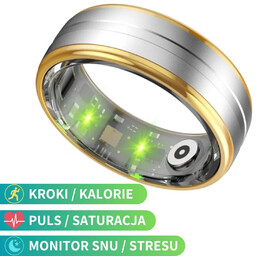SmartRing Obrączka pierścionek złoto-srebrny R06 S12 ROZMIAR 12