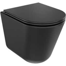 Besco Laax Ergo Matt Black miska WC wisząca